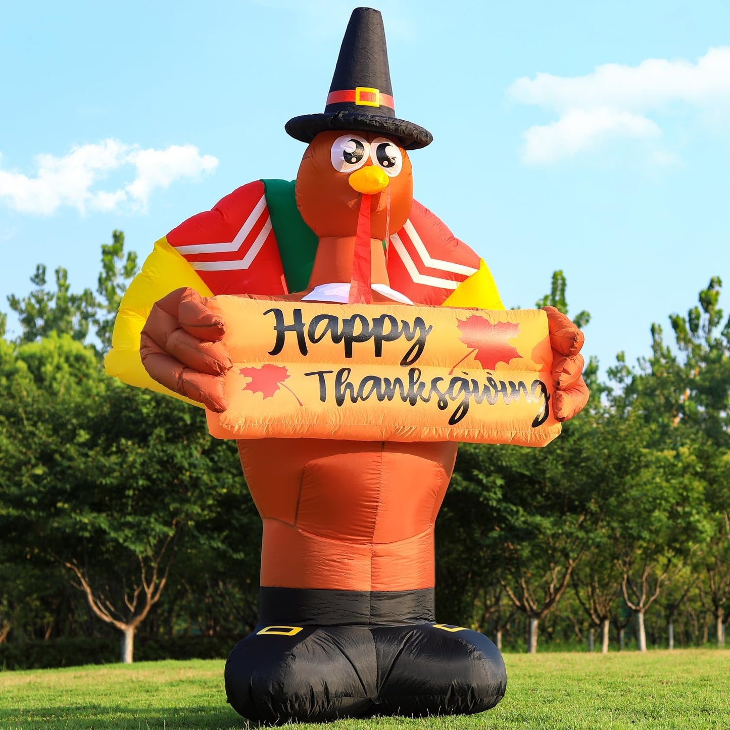 DomKom 8FT Thanksgiving Inflatables: Turkey & Veggies