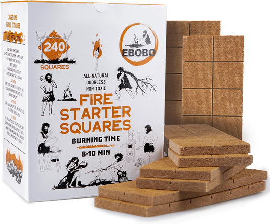 240 pcs Natural Wax Fire Starters