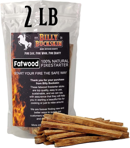 Billy Buckskin Fatwood Fire Starters - Natural & Easy