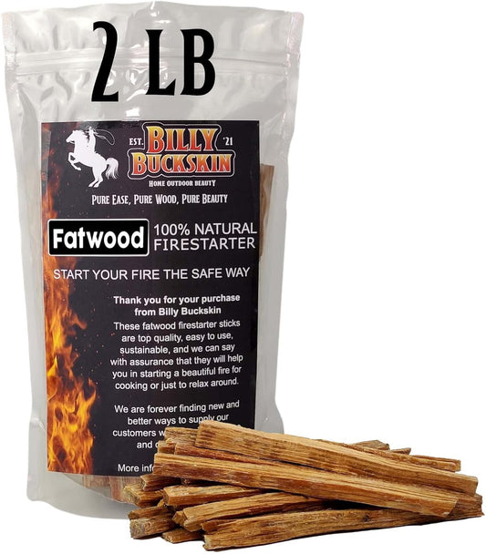 Billy Buckskin Fatwood Fire Starters - Natural & Easy