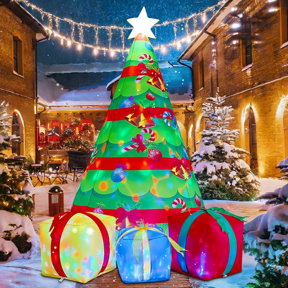 COMIN 7 FT Christmas Inflatable Tree - Outdoor Decor