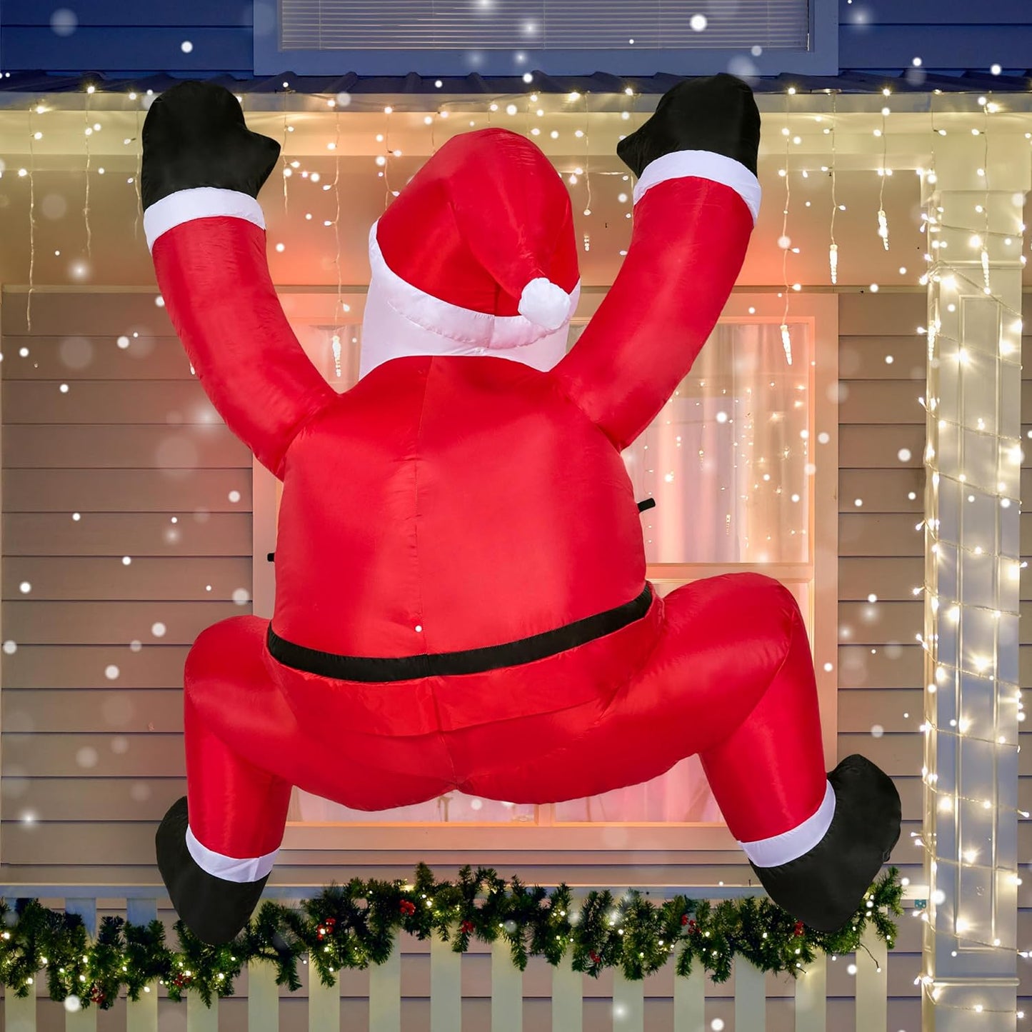 6 FT Inflatable Santa Christmas Decorations w/ LED Lights
