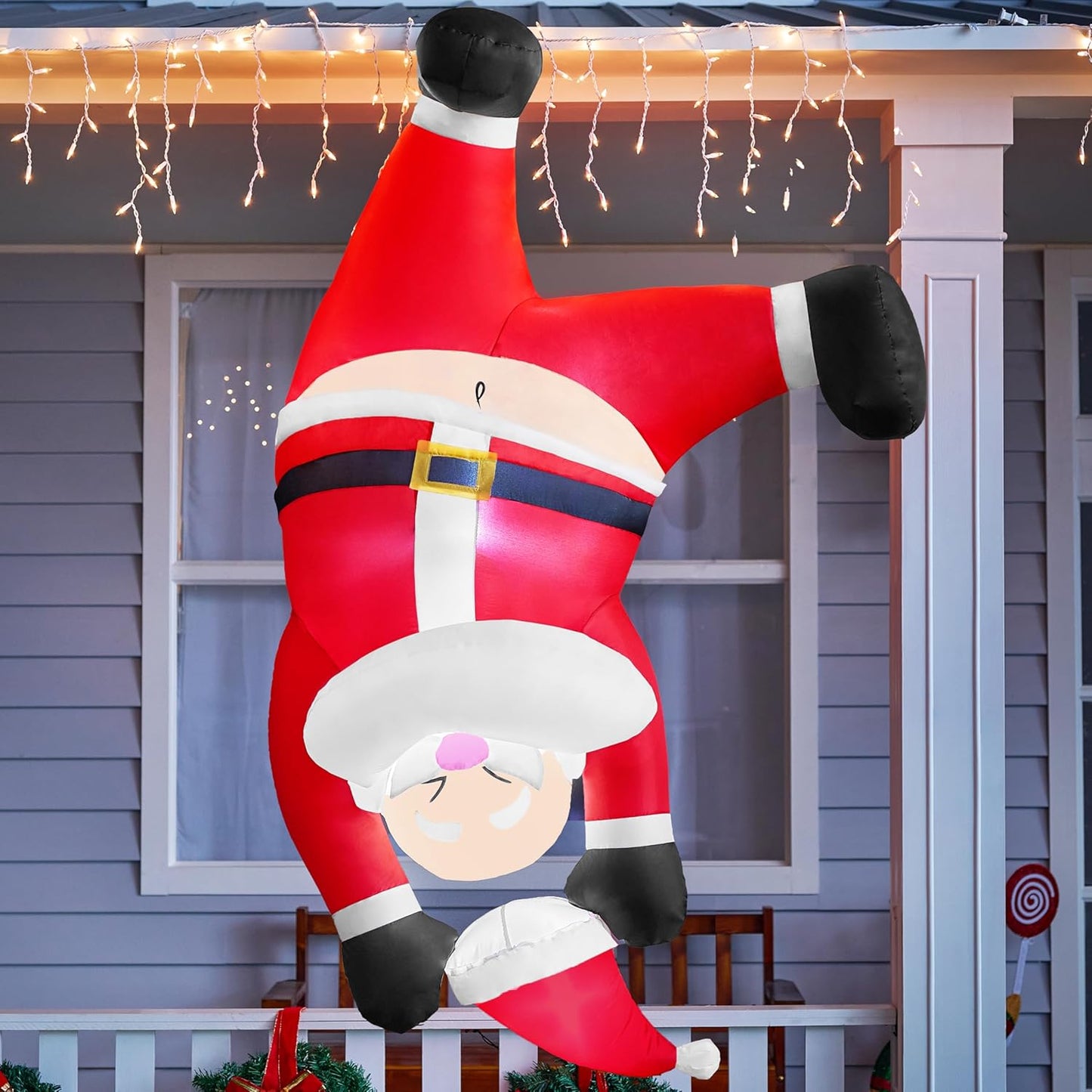 6 FT Inflatable Santa Christmas Decorations w/ LED Lights